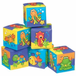 Playgro Zachte Blokken Waterdieren - Paars