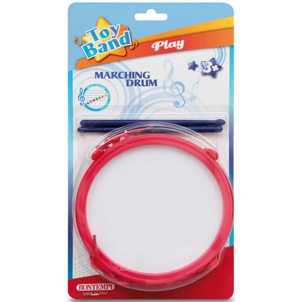Bontempi Trommel Met Drumstokken - Rood/wit 3 Bontempi Trommel Met Drumstokken - Rood/wit - Afbeelding 3