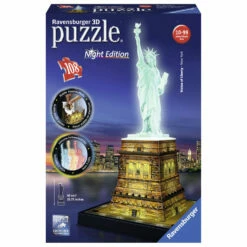 Ravensburger 3D-puzzel Statue Of Liberty Night Edition - 108 Stukjes
