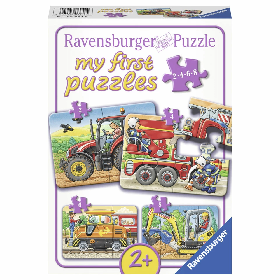 Ravensburger Mijn Eerste Puzzels Puzzelset Op Het Werk - 2 + 4 + 6 + 8 Stukjes 1 Ravensburger Mijn Eerste Puzzels Puzzelset Op Het Werk - 2 + 4 + 6 + 8 Stukjes