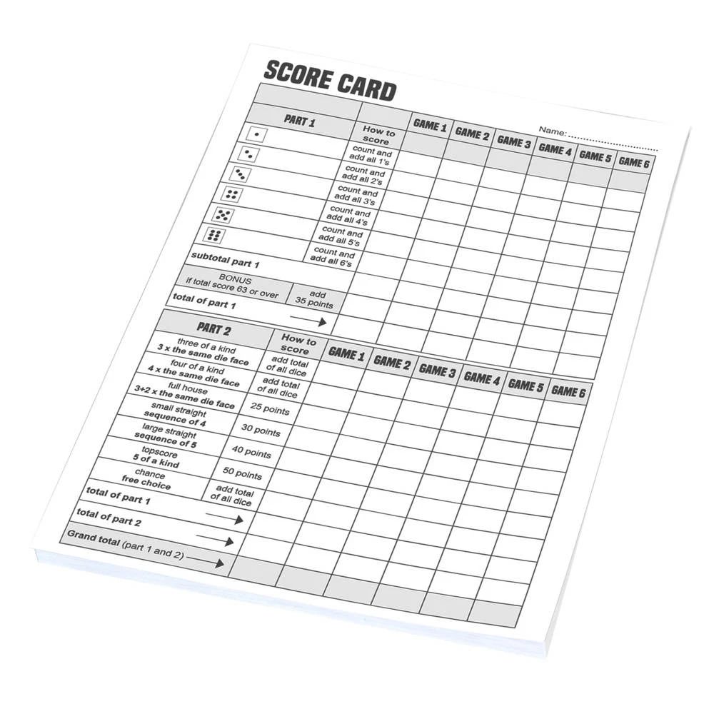 Dobbelset En Scoreblok 3 Dobbelset En Scoreblok - Afbeelding 3