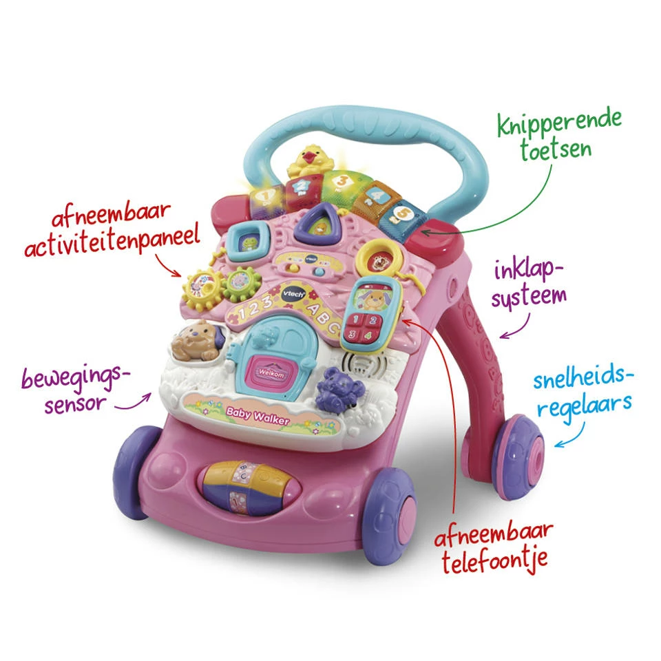 VTech Baby Loopwagen - Roze 6 VTech Baby Loopwagen - Roze - Afbeelding 6