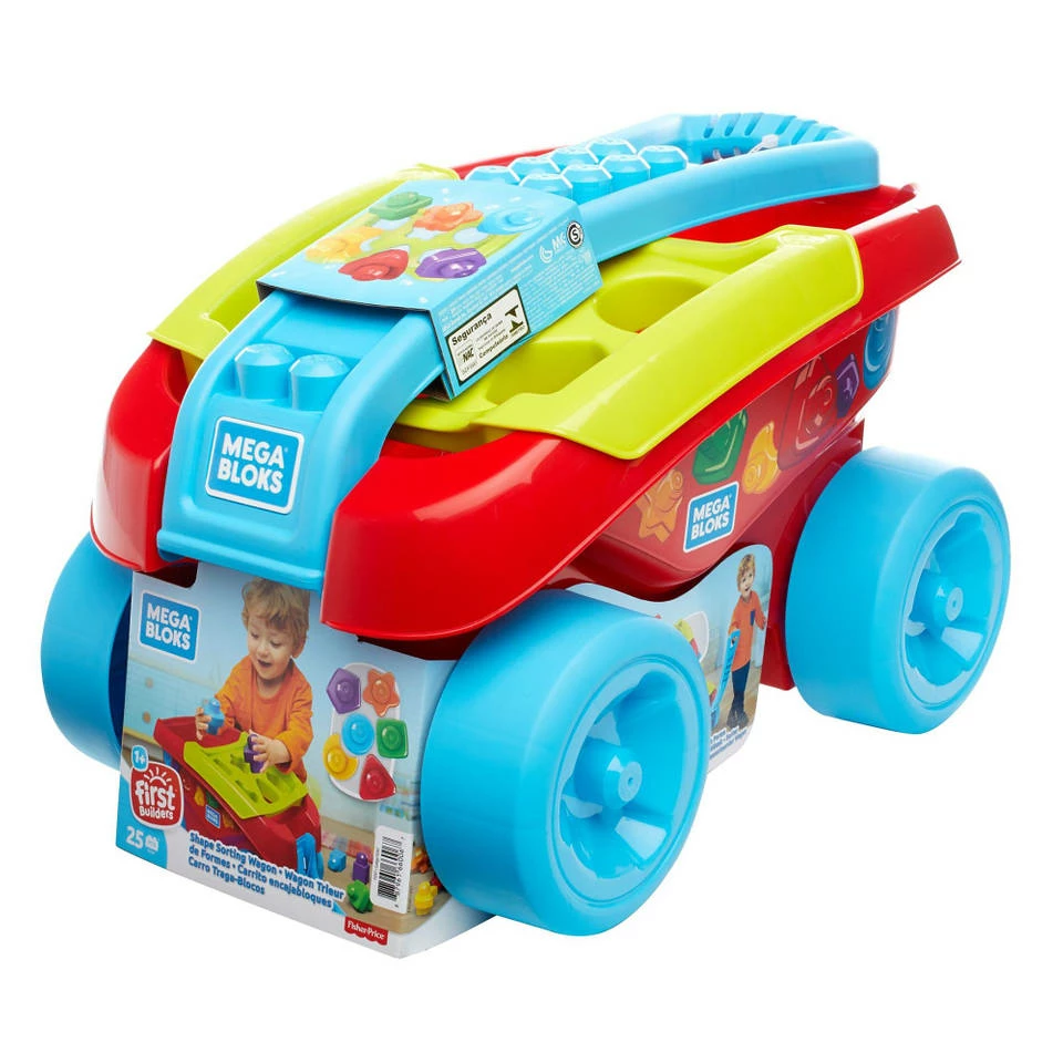 Mega Bloks Mijn Eerste Blokken Wagen Vormsorteerder 1 Mega Bloks Mijn Eerste Blokken Wagen Vormsorteerder