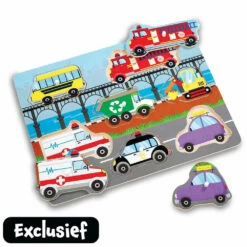 Woodlets Houten Puzzel Voertuigen - 7 Stukjes