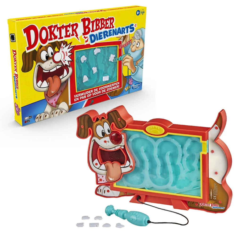 Hasbro Gaming Dokter Bibber Dierenarts 1 Hasbro Gaming Dokter Bibber Dierenarts