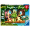 Ravensburger Puzzelset De Kleine Dinobende - 2 X 12 Stukjes