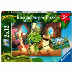 Ravensburger Puzzelset De Kleine Dinobende - 2 X 12 Stukjes