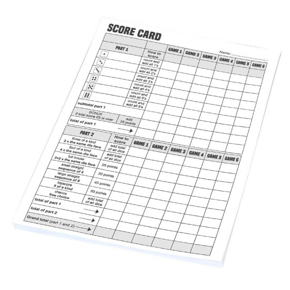 Clown Games Scoreblok - 50 Vellen 2 Clown Games Scoreblok - 50 Vellen - Afbeelding 2