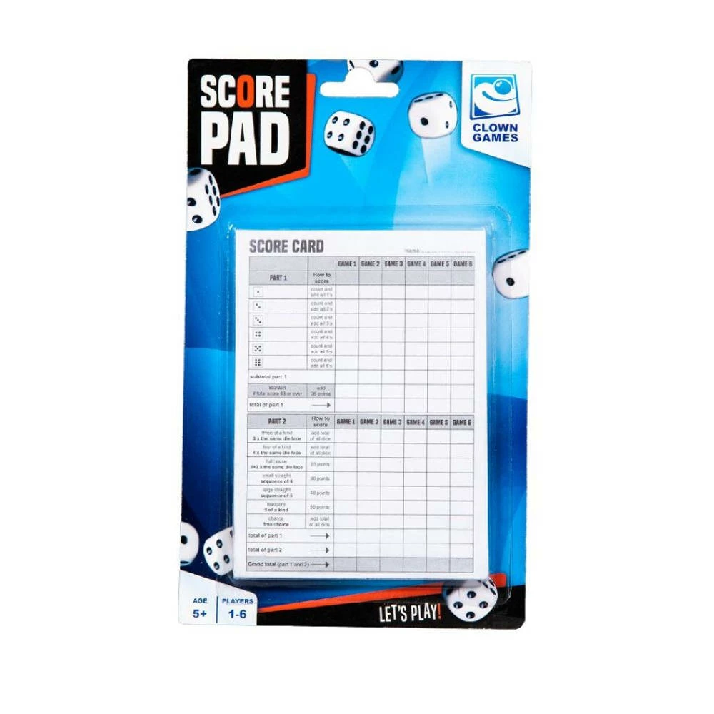 Clown Games Scoreblok - 50 Vellen 1 Clown Games Scoreblok - 50 Vellen
