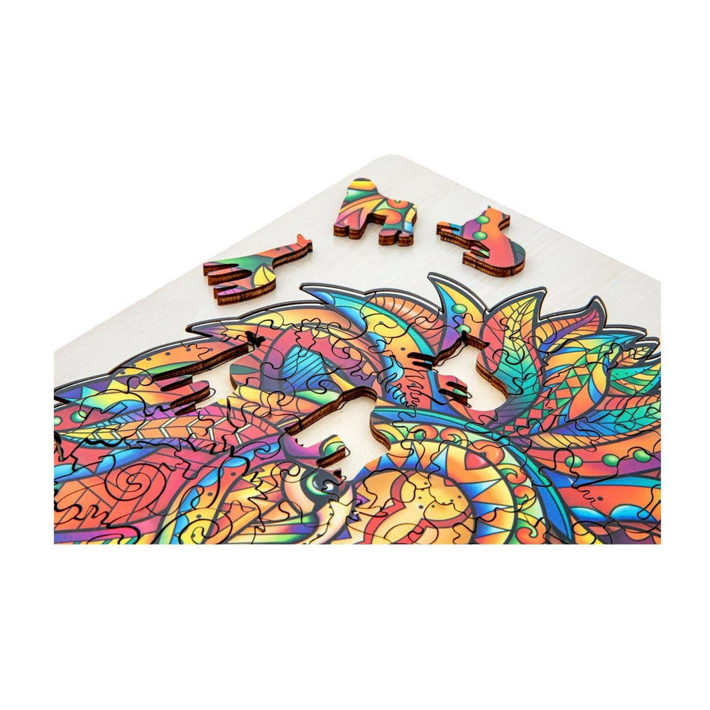 Grafix Houten Puzzel Leeuw - 140 Stukjes 4 Grafix Houten Puzzel Leeuw - 140 Stukjes - Afbeelding 4