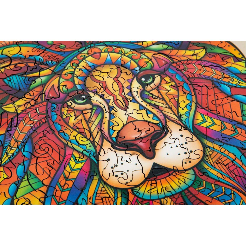 Grafix Houten Puzzel Leeuw - 140 Stukjes 6 Grafix Houten Puzzel Leeuw - 140 Stukjes - Afbeelding 6