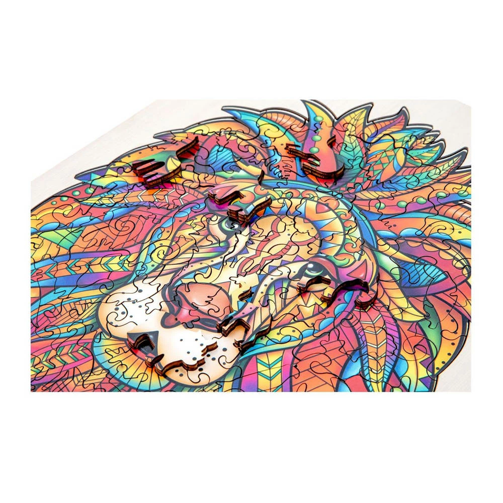 Grafix Houten Puzzel Leeuw - 140 Stukjes 5 Grafix Houten Puzzel Leeuw - 140 Stukjes - Afbeelding 5