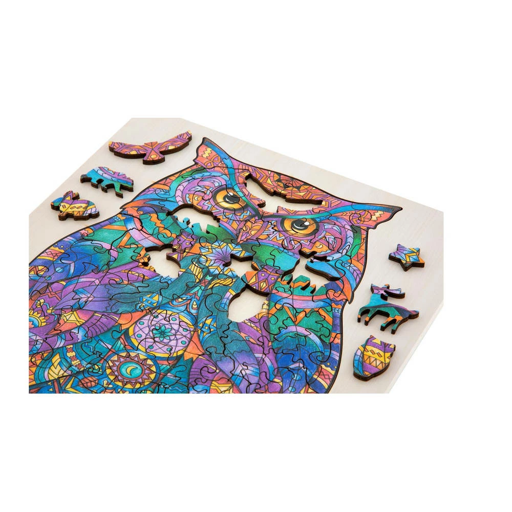 Grafix Houten Puzzel Uil - 130 Stukjes 3 Grafix Houten Puzzel Uil - 130 Stukjes - Afbeelding 3