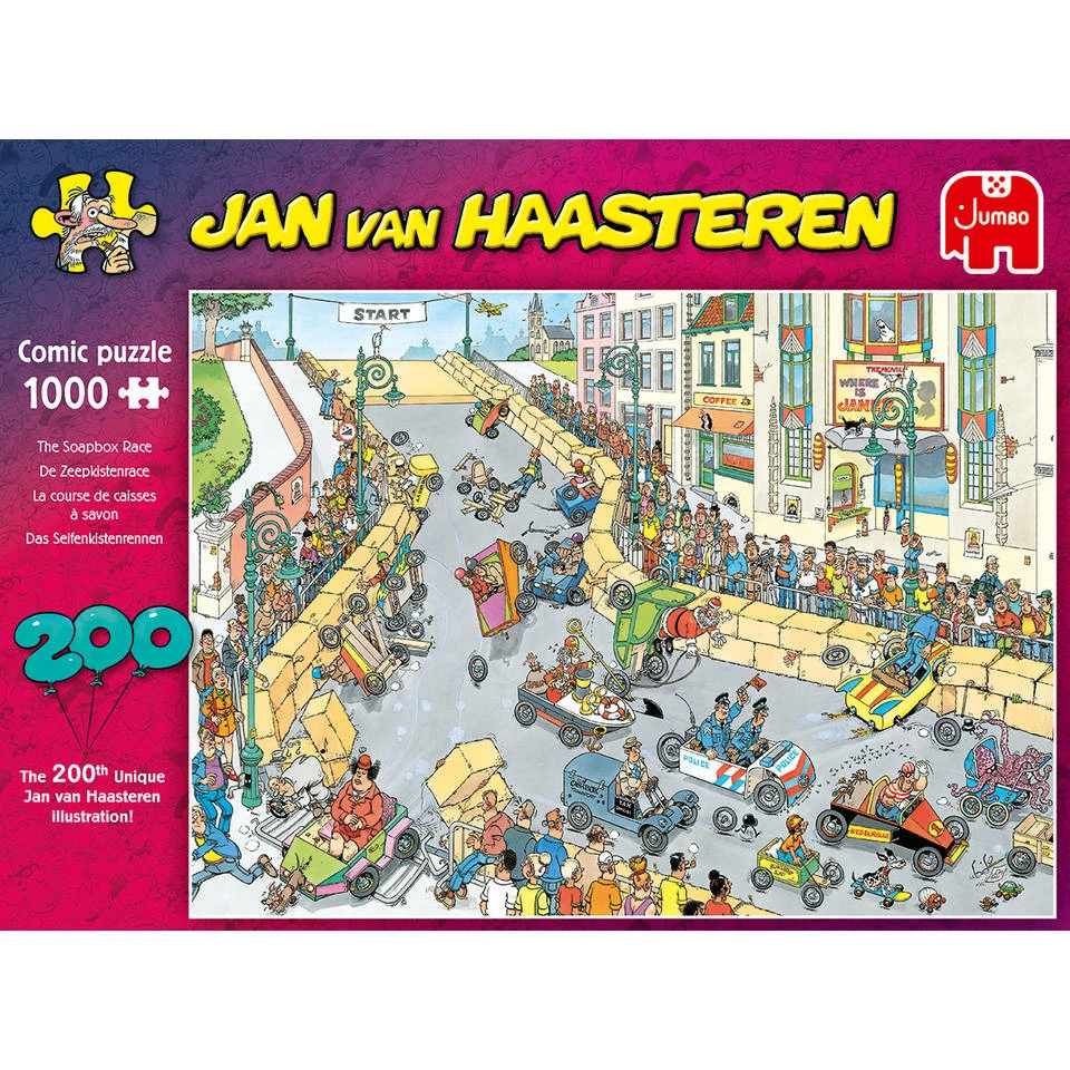Jumbo Jan Van Haasteren Puzzel Zeepkistenrace - 1000 Stukjes 2 Jumbo Jan Van Haasteren Puzzel Zeepkistenrace - 1000 Stukjes - Afbeelding 2