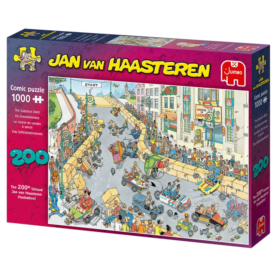 Jumbo Jan Van Haasteren Puzzel Zeepkistenrace - 1000 Stukjes 4 Jumbo Jan Van Haasteren Puzzel Zeepkistenrace - 1000 Stukjes - Afbeelding 4