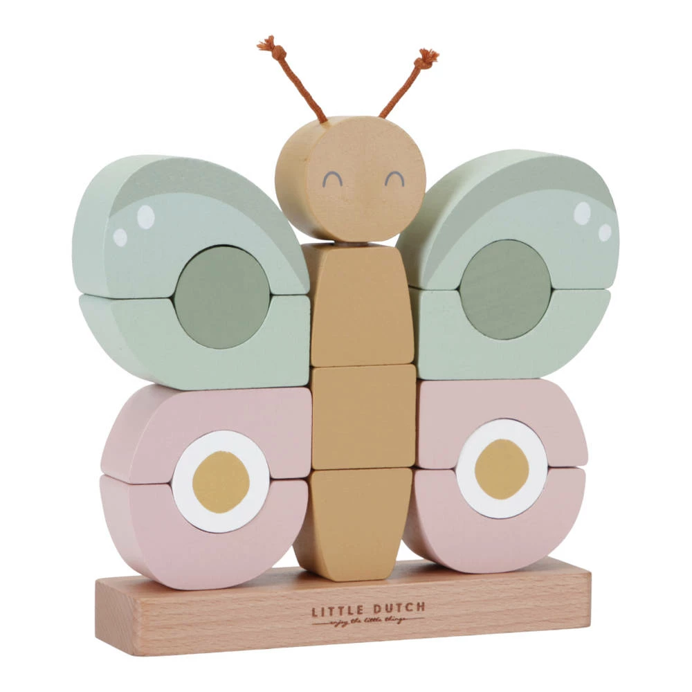 Little Dutch Flowers & Butterflies Stapelblokken Vlinder 3 Little Dutch Flowers & Butterflies Stapelblokken Vlinder - Afbeelding 3