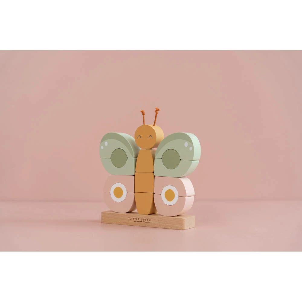 Little Dutch Flowers & Butterflies Stapelblokken Vlinder 5 Little Dutch Flowers & Butterflies Stapelblokken Vlinder - Afbeelding 5