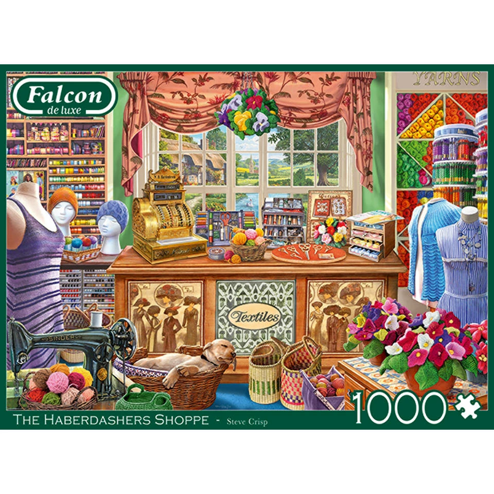 Jumbo Falcon Deluxe Puzzel De Haberdashers Shoppe - 1000 Stukjes 2 Jumbo Falcon Deluxe Puzzel De Haberdashers Shoppe - 1000 Stukjes - Afbeelding 2