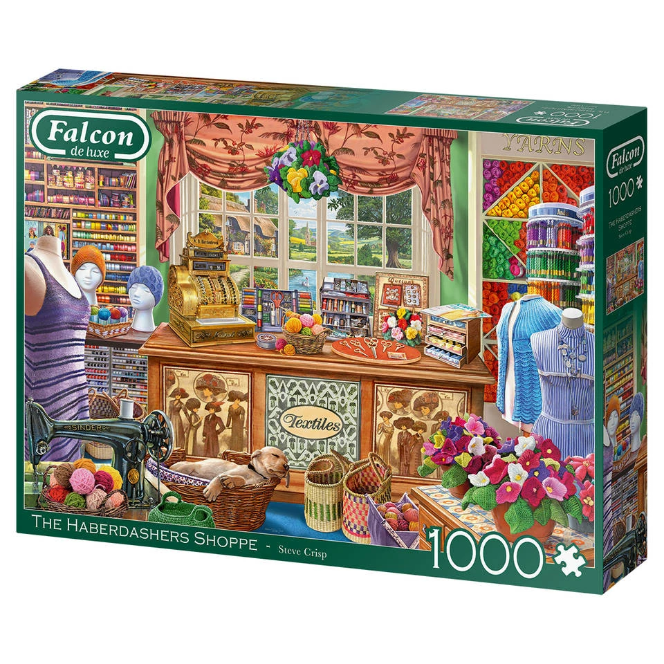 Jumbo Falcon Deluxe Puzzel De Haberdashers Shoppe - 1000 Stukjes 3 Jumbo Falcon Deluxe Puzzel De Haberdashers Shoppe - 1000 Stukjes - Afbeelding 3