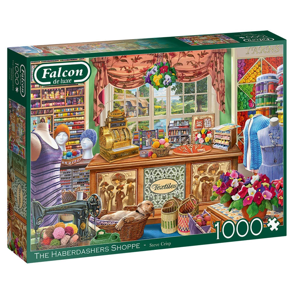 Jumbo Falcon Deluxe Puzzel De Haberdashers Shoppe - 1000 Stukjes 1 Jumbo Falcon Deluxe Puzzel De Haberdashers Shoppe - 1000 Stukjes