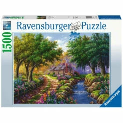 Ravensburger Puzzel Huisje Bij De Rivier - 1500 Stukjes
