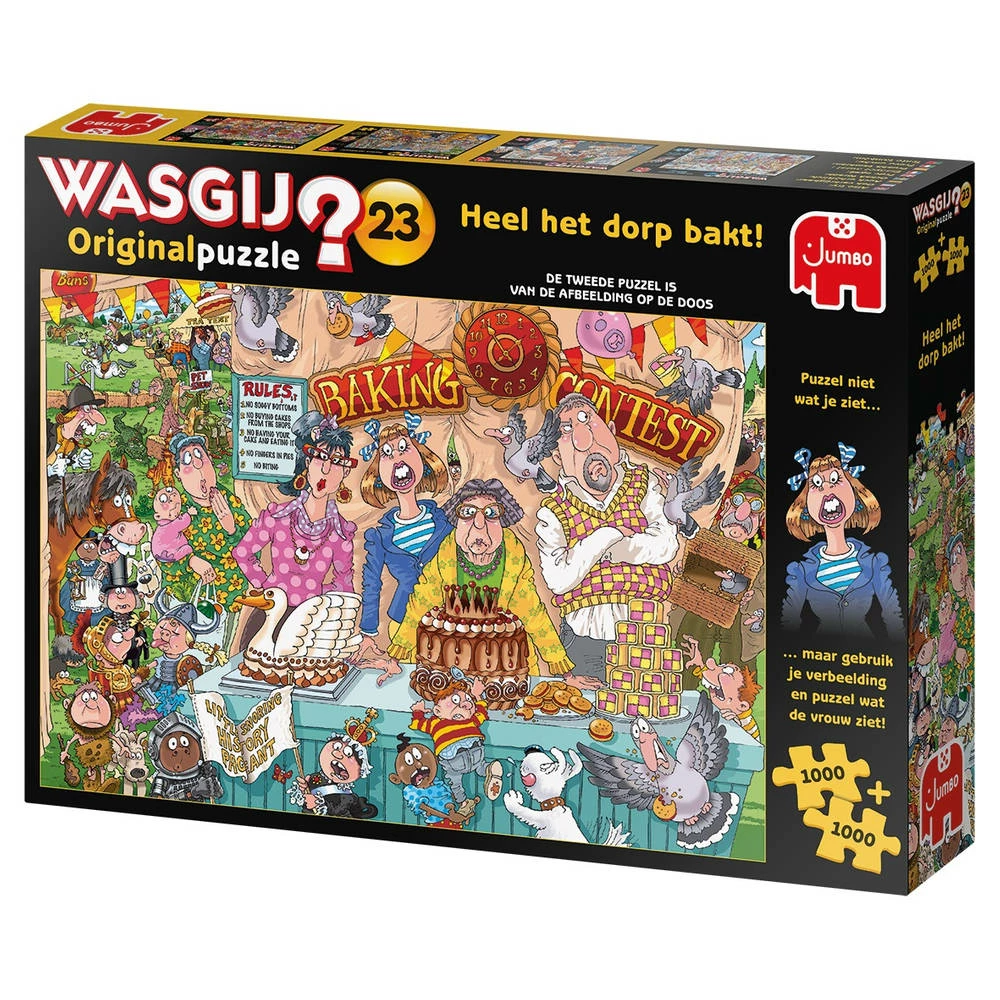 Jumbo Wasgij Puzzelset Heel Het Dorp Bakt - 2 X 1000 Stukjes 2 Jumbo Wasgij Puzzelset Heel Het Dorp Bakt - 2 X 1000 Stukjes - Afbeelding 2