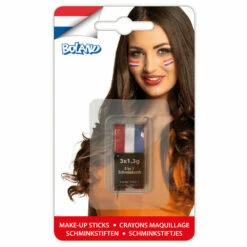 No Brand Schminkstift Rood-Wit-Blauw