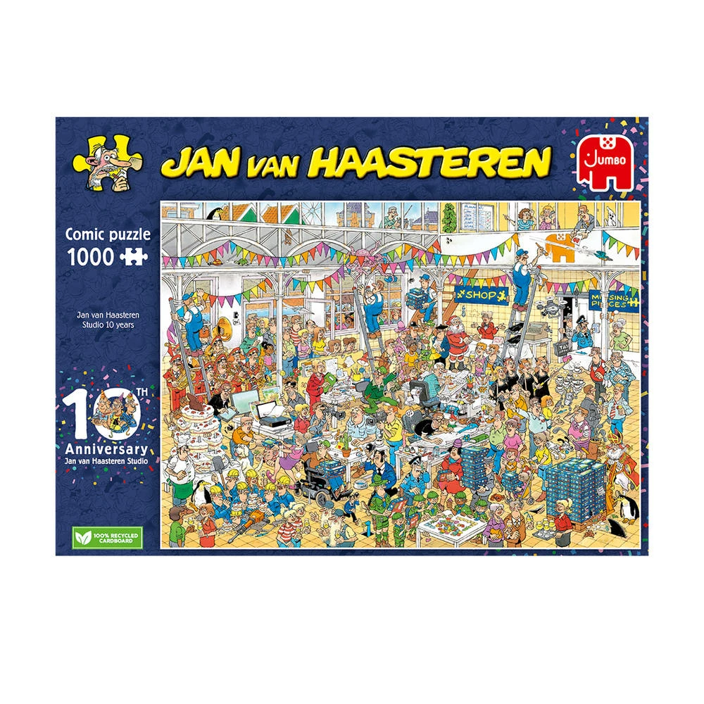 Jumbo Jan Van Haasteren Puzzel 10 Jaar Jan Van Haasteren Studio - 1000 Stukjes 2 Jumbo Jan Van Haasteren Puzzel 10 Jaar Jan Van Haasteren Studio - 1000 Stukjes - Afbeelding 2