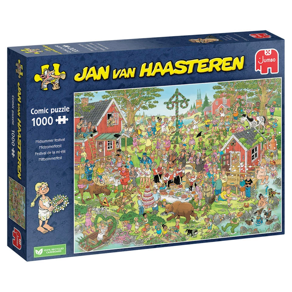 Jumbo Jan Van Haasteren Puzzel Midzomerfeest - 1000 Stukjes 1 Jumbo Jan Van Haasteren Puzzel Midzomerfeest - 1000 Stukjes