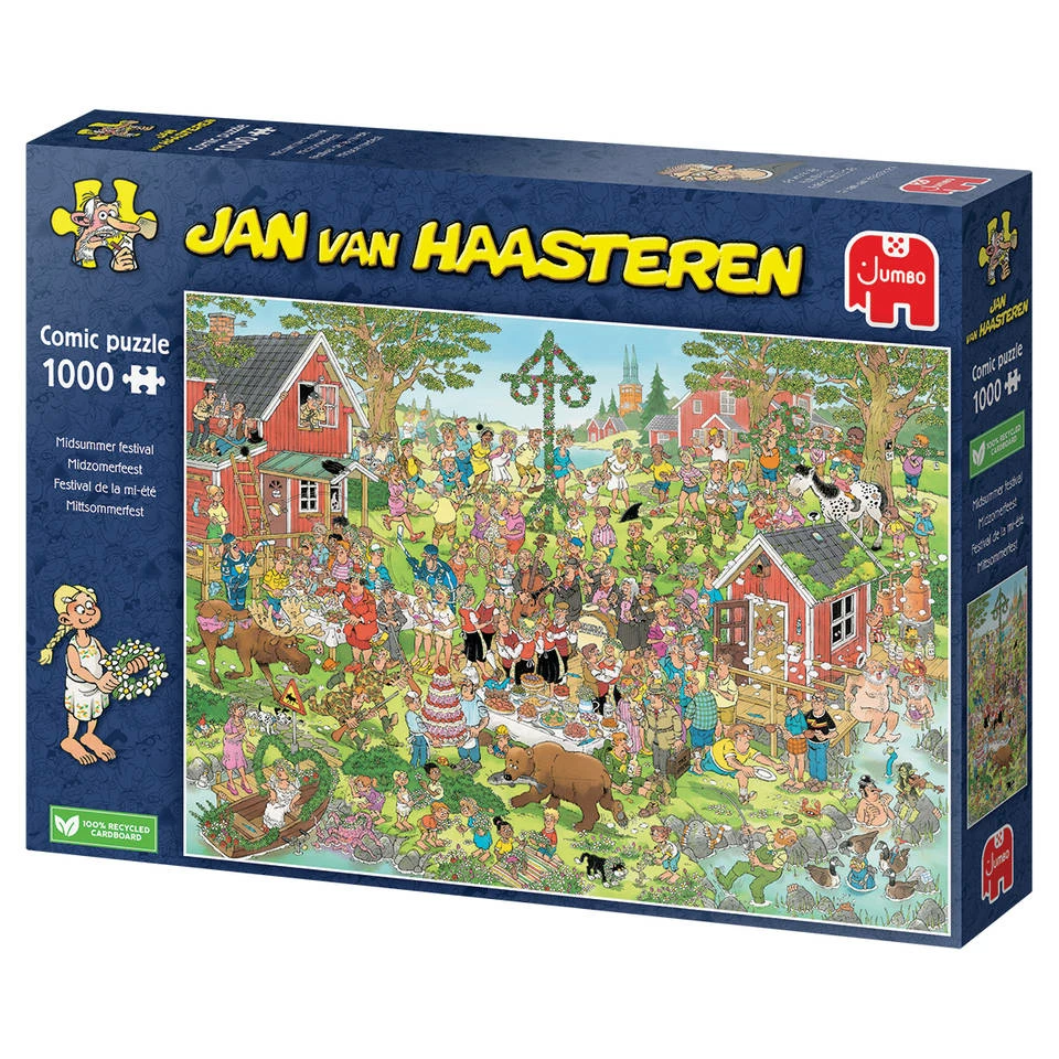 Jumbo Jan Van Haasteren Puzzel Midzomerfeest - 1000 Stukjes 4 Jumbo Jan Van Haasteren Puzzel Midzomerfeest - 1000 Stukjes - Afbeelding 4