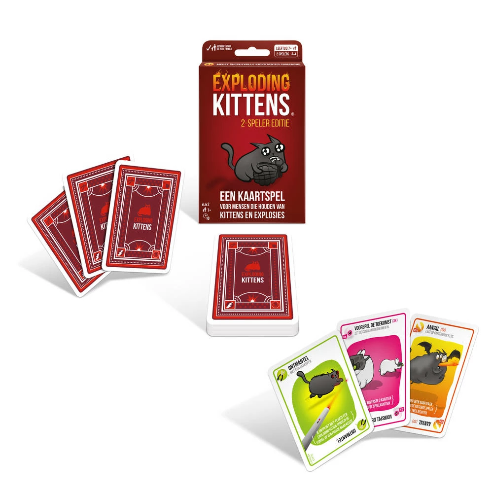 ASMODEE Exploding Kittens 2 Speler Editie 1 ASMODEE Exploding Kittens 2 Speler Editie