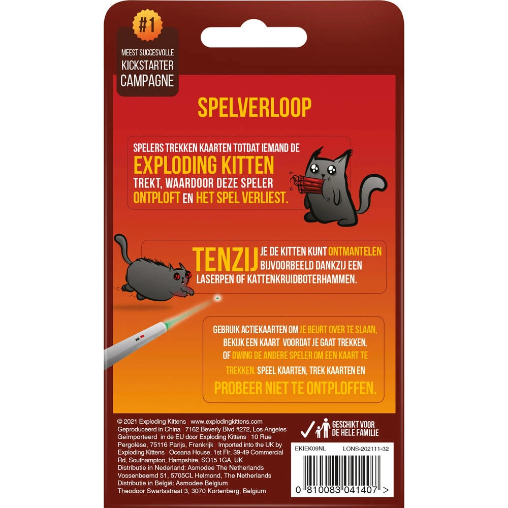ASMODEE Exploding Kittens 2 Speler Editie 3 ASMODEE Exploding Kittens 2 Speler Editie - Afbeelding 3