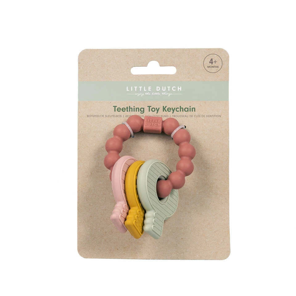 Little Dutch Sleutelbos Bijtspeeltje - Roze 5 Little Dutch Sleutelbos Bijtspeeltje - Roze - Afbeelding 5