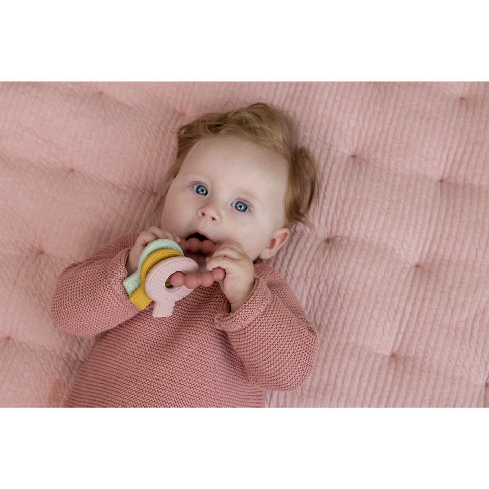 Little Dutch Sleutelbos Bijtspeeltje - Roze 6 Little Dutch Sleutelbos Bijtspeeltje - Roze - Afbeelding 6