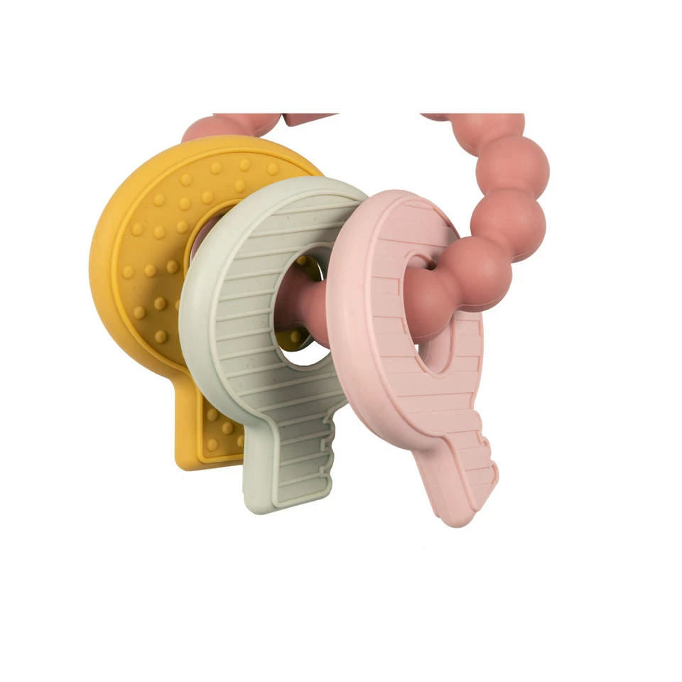 Little Dutch Sleutelbos Bijtspeeltje - Roze 4 Little Dutch Sleutelbos Bijtspeeltje - Roze - Afbeelding 4