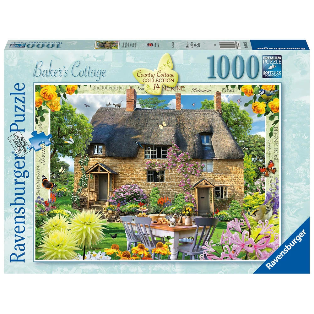Ravensburger Puzzel Baker's Cottage - 1000 Stukjes 1 Ravensburger Puzzel Baker's Cottage - 1000 Stukjes