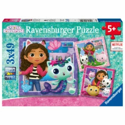 Ravensburger Puzzel Gabby's Poppenhuis - 3 X 49 Stukjes