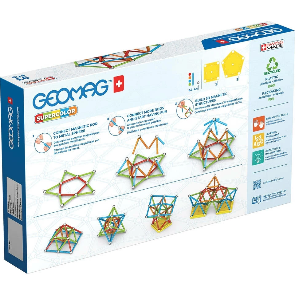 Geomag Super Color Gerecycled Set 93-delig 2 Geomag Super Color Gerecycled Set 93-delig - Afbeelding 2