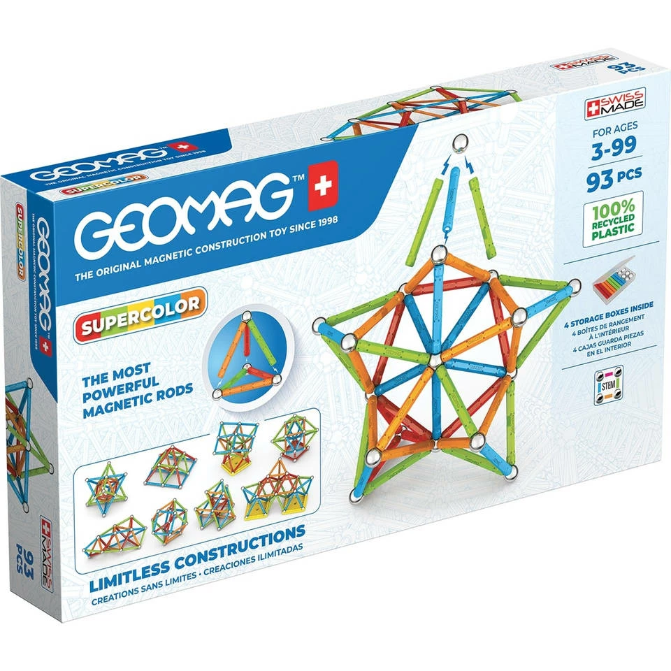 Geomag Super Color Gerecycled Set 93-delig 1 Geomag Super Color Gerecycled Set 93-delig
