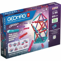 Geomag Glitter Gerecycled Set 60-delig