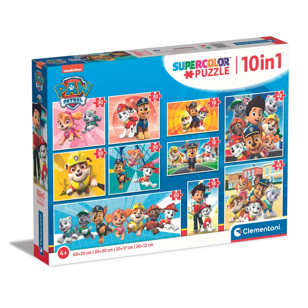 Clementoni PAW Patrol 10-in-1 Puzzelset - 18 + 30 + 48 + 60 Stukjes 1 Clementoni PAW Patrol 10-in-1 Puzzelset - 18 + 30 + 48 + 60 Stukjes