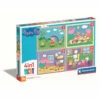 Clementoni Peppa Pig 4-in-1 Puzzelset - 12 + 16 + 20 + 24 Stukjes