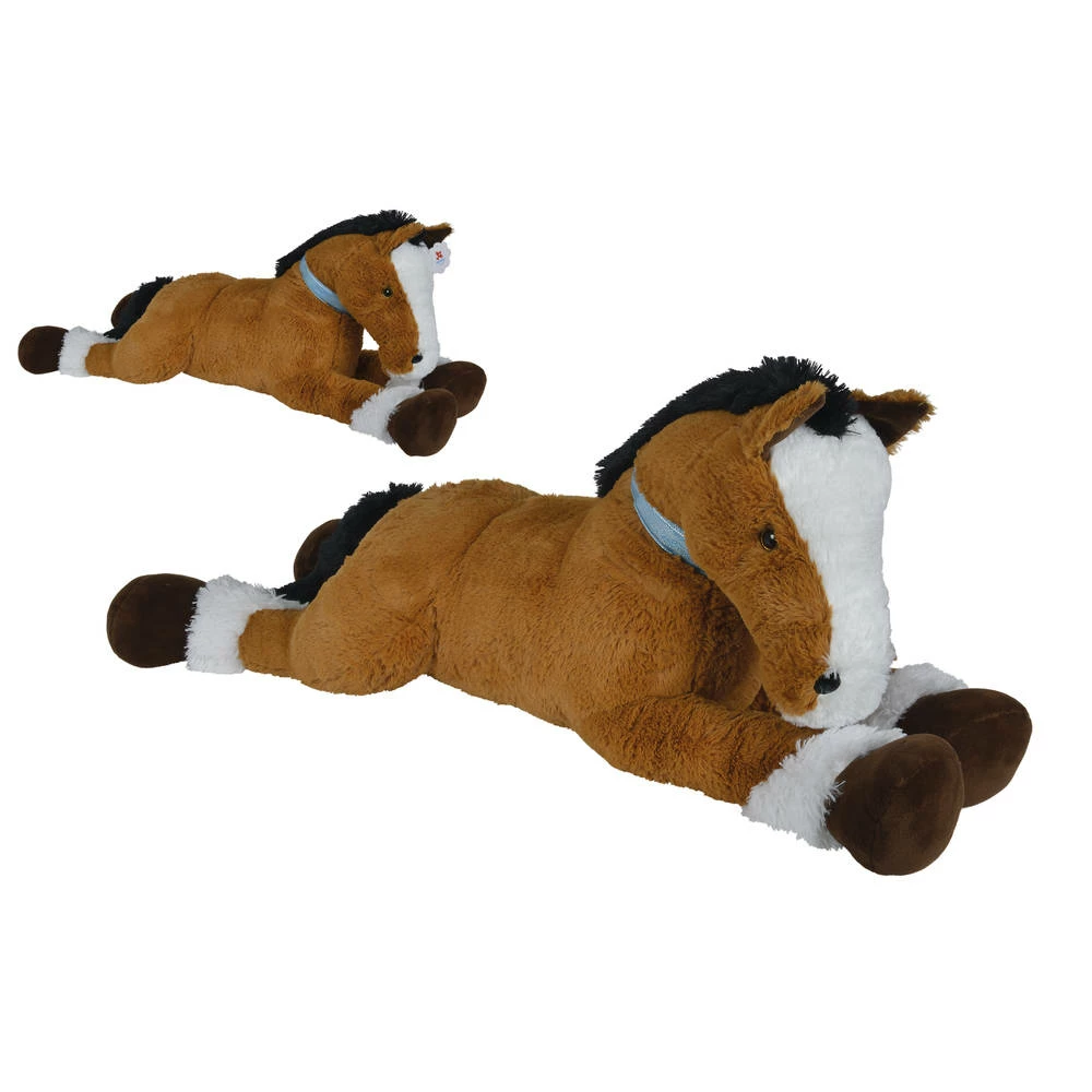 No Brand Pluchen Paard Liggend - 110 Cm 1 No Brand Pluchen Paard Liggend - 110 Cm