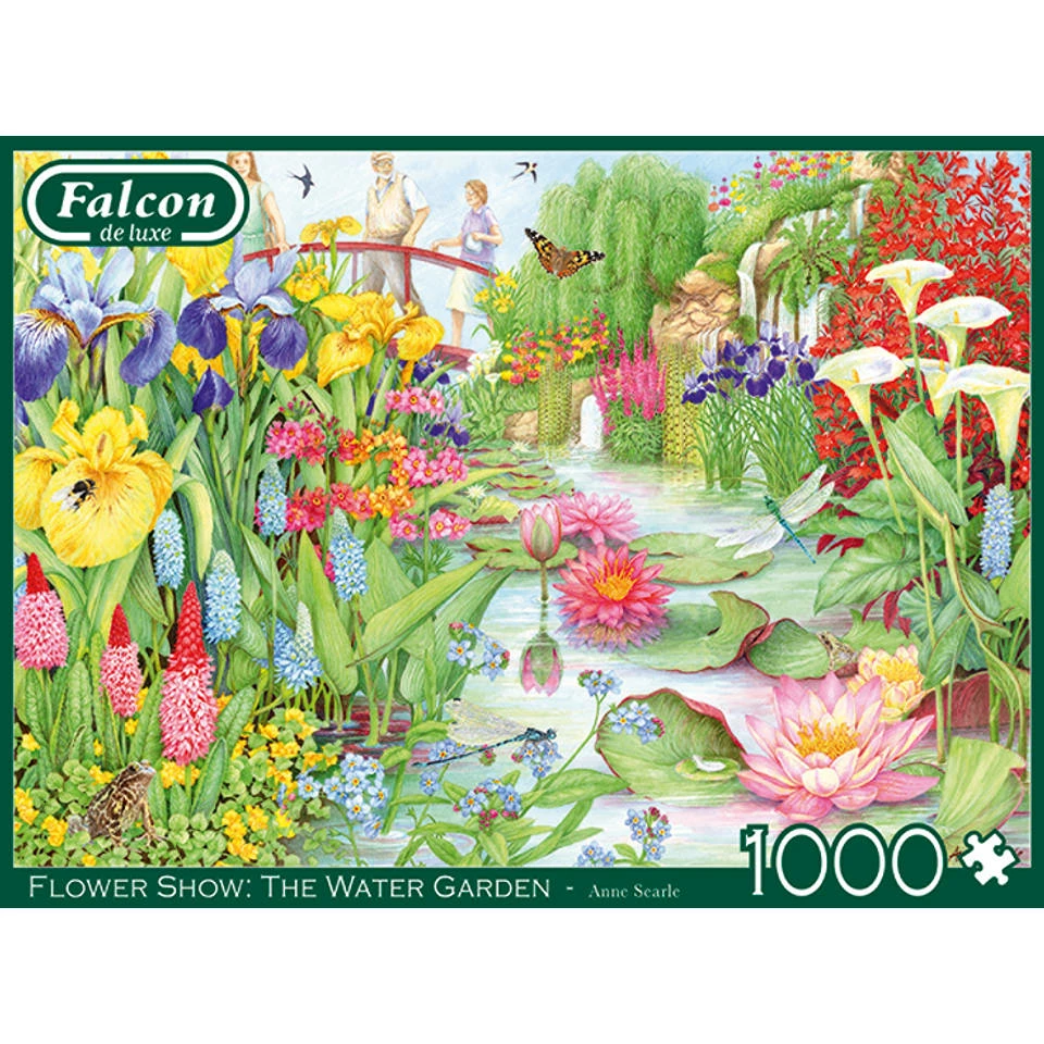 Jumbo Falcon De Luxe Puzzel Flower Show: The Water Garden - 1000 Stukjes 2 Jumbo Falcon De Luxe Puzzel Flower Show: The Water Garden - 1000 Stukjes - Afbeelding 2