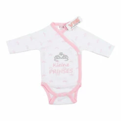No Brand VIB Kleine Prinses Rompertje Tiara - Wit/roze