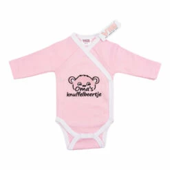 No Brand VIB Oma's Knuffelbeertje Rompertje - Wit/roze