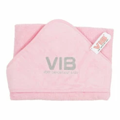 No Brand VIB Badcape Very Important Baby - Roze/zilver