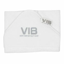 No Brand VIB Badcape Very Important Baby - Wit/zilver