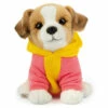 No Brand Studio Pets Jacky Knuffelhond Met Hoodie - 23 Cm