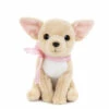No Brand Studio Pets Pinkie Knuffelhond Met Strik - 16 Cm